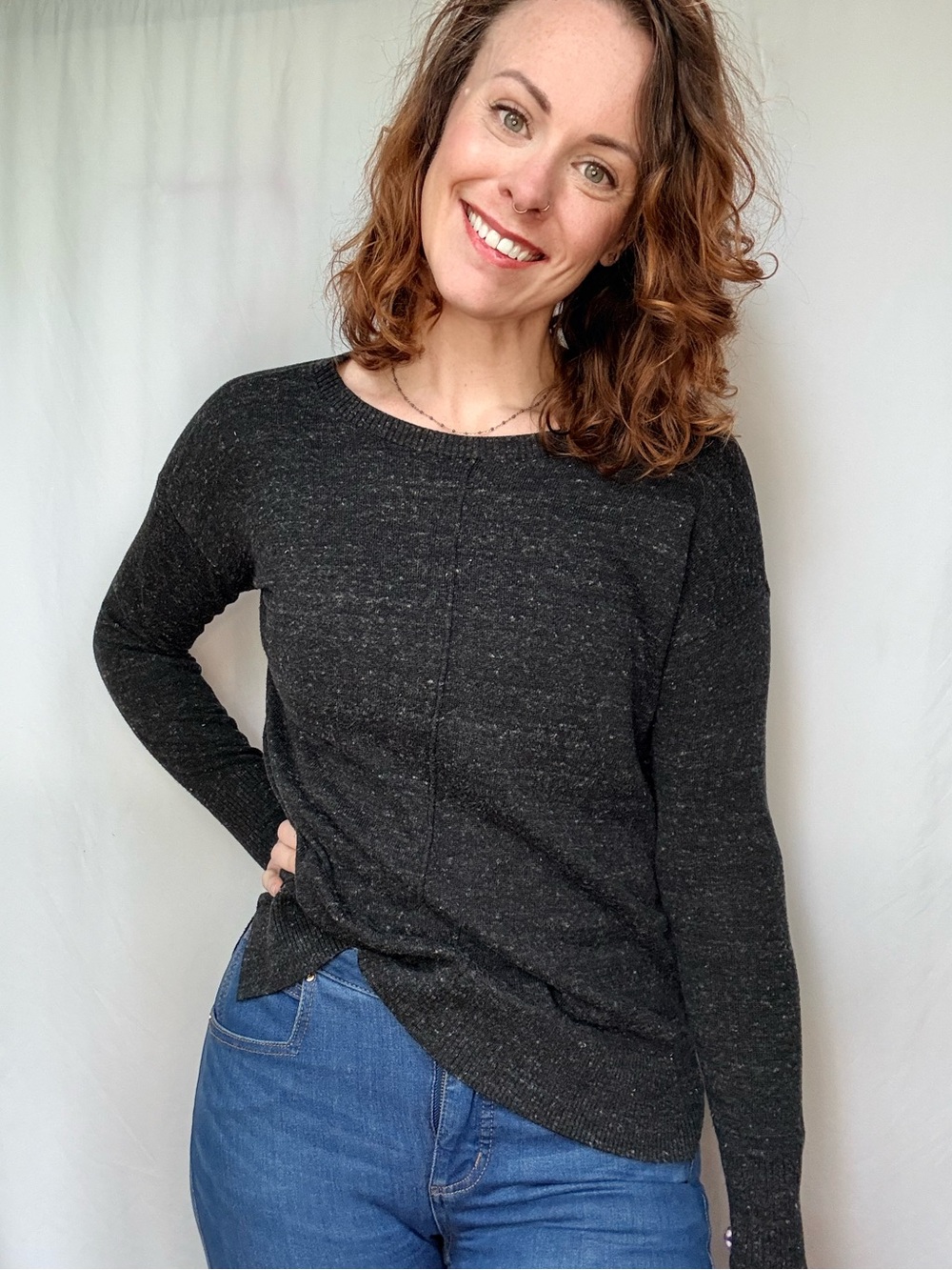 Banana Republic Women’s Dark Gray Crewneck Sweater